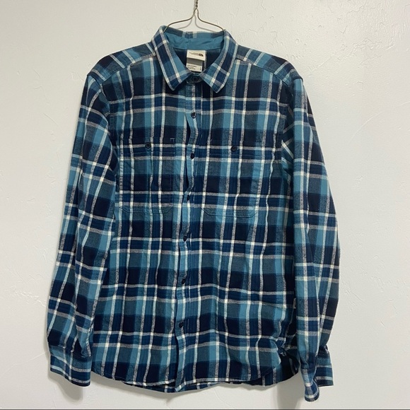 The North Face Men's Button-Down Long Sleeve Plaid Casual Shirt Size Medium - Picture 1 of 4